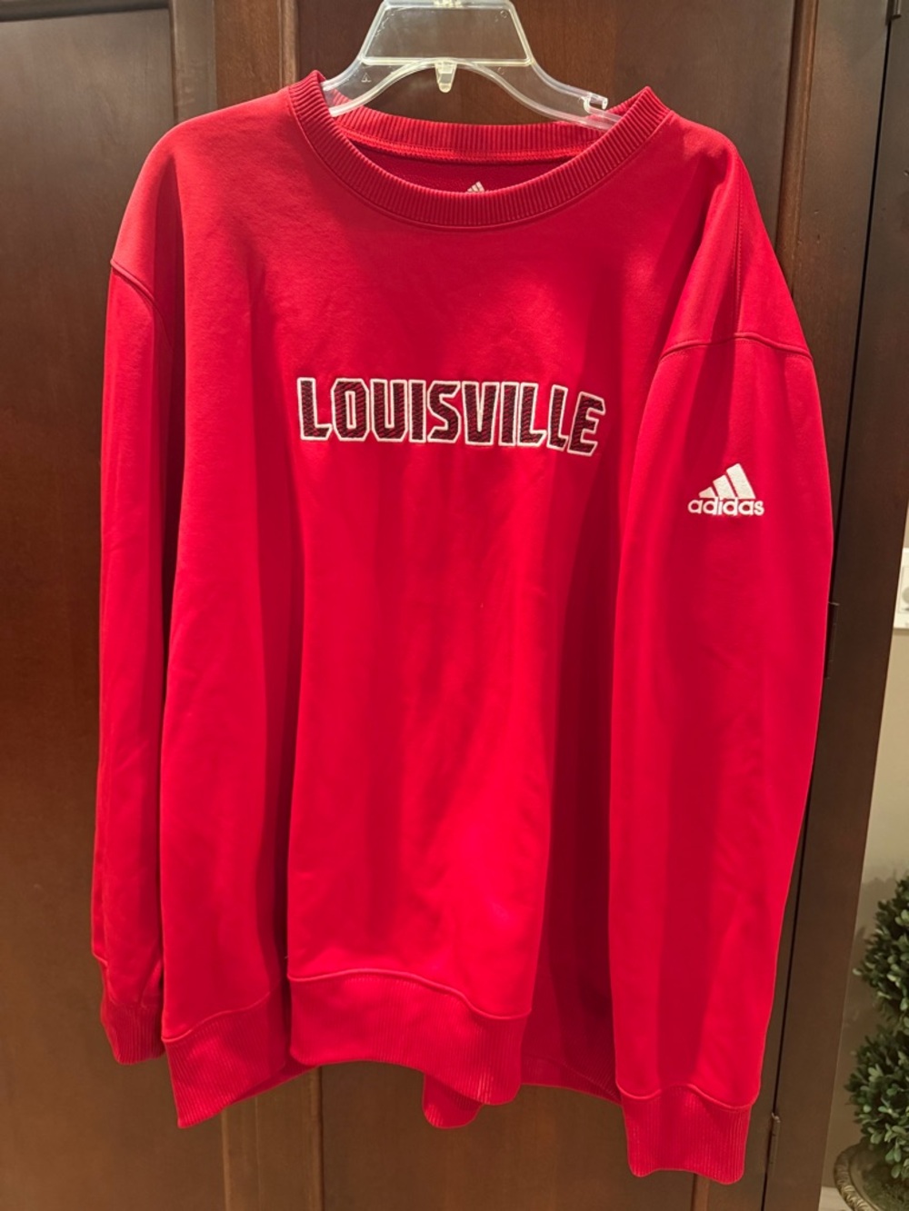 adidas Red "Louisville" Crewneck Sweatshirt